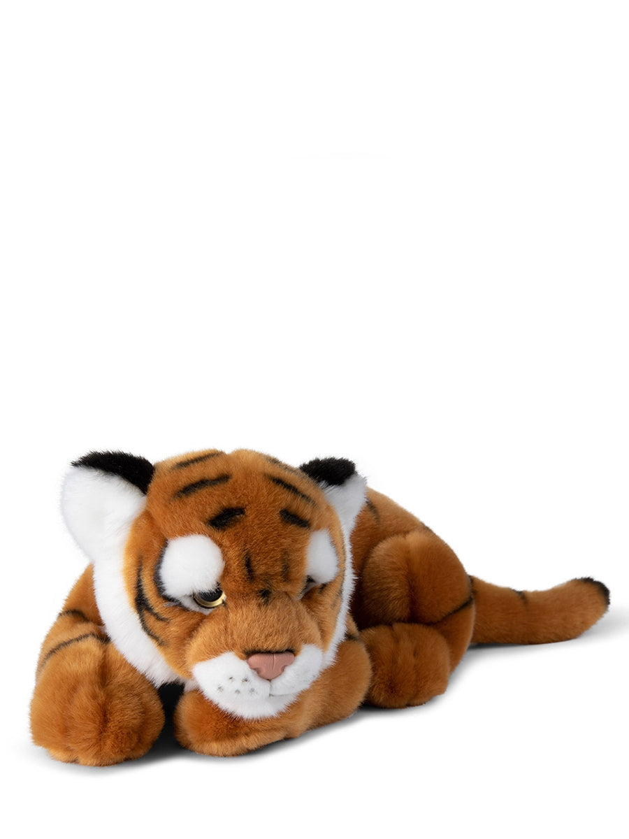 WWF Tiger Lying 30 cm 12'' Brown Yellow – Bon Ton Toys