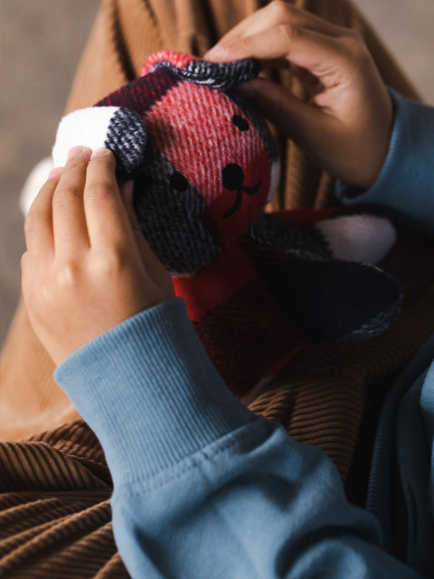 Snuffy Check Beige 21 cm - 8 | Red / Blue