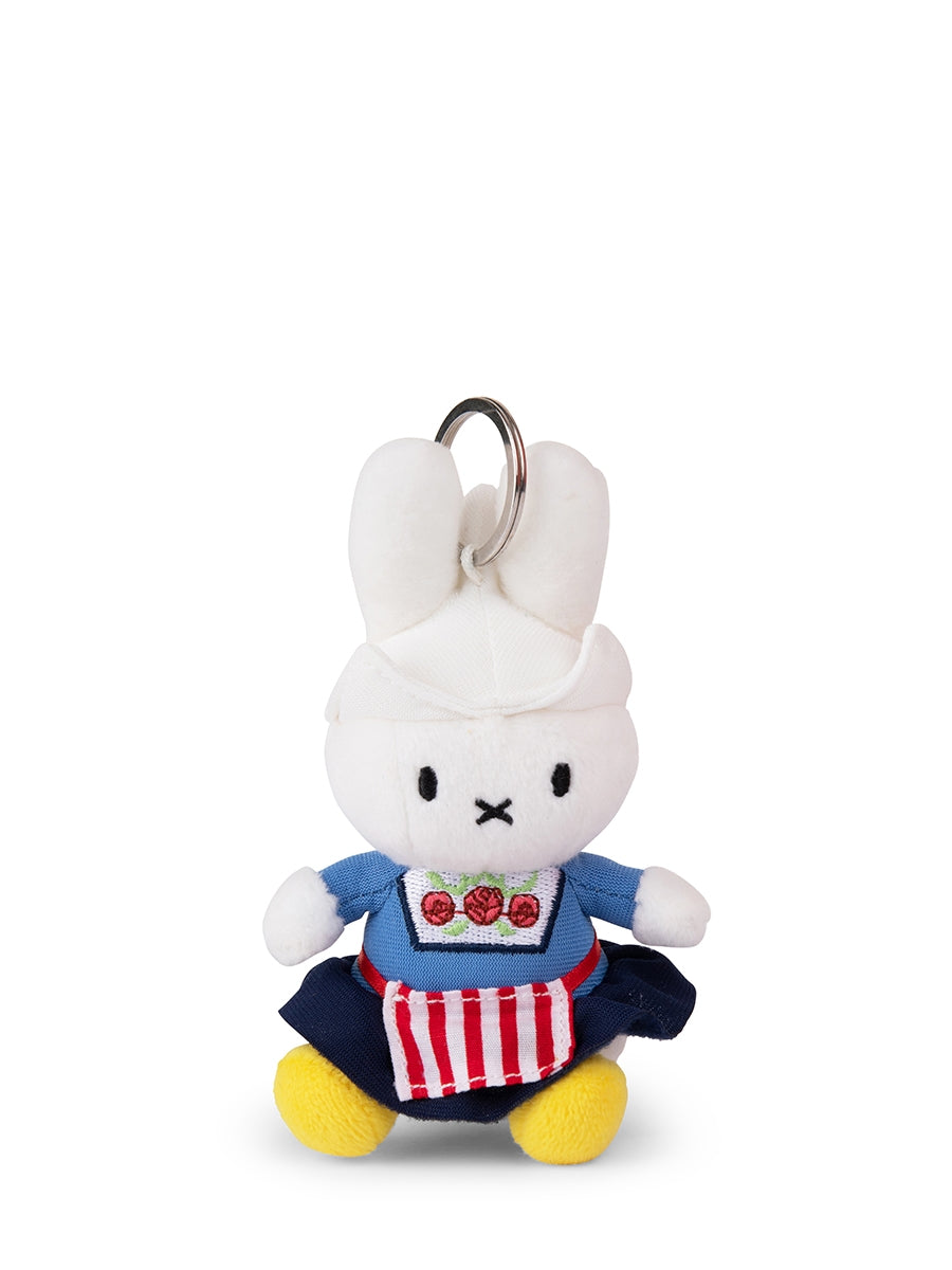 Miffy Farmer's Wife Keychain - 10 cm - 4 | White / Blue