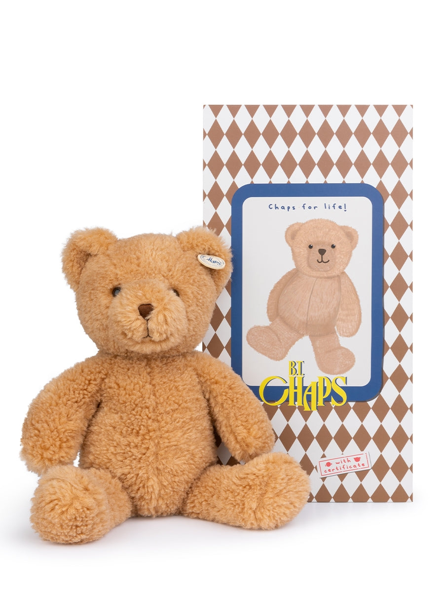 B.T. Chaps Gus the Homie Bear in giftbox 25 cm - 10'' | Light Brown
