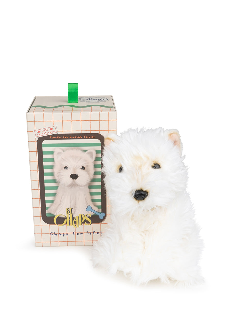 B.T. Chaps Timothy the Scottish Terrier in giftbox 17 cm - 7'' | White