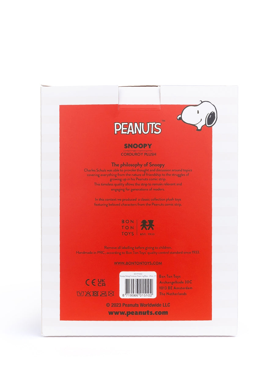 Snoopy ECO Corduroy in giftbox 27 cm - 11'' | Cream