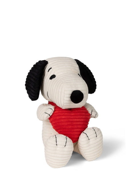 Snoopy ECO Corduroy Cream with heart - 19 cm - 7,5 | Cream