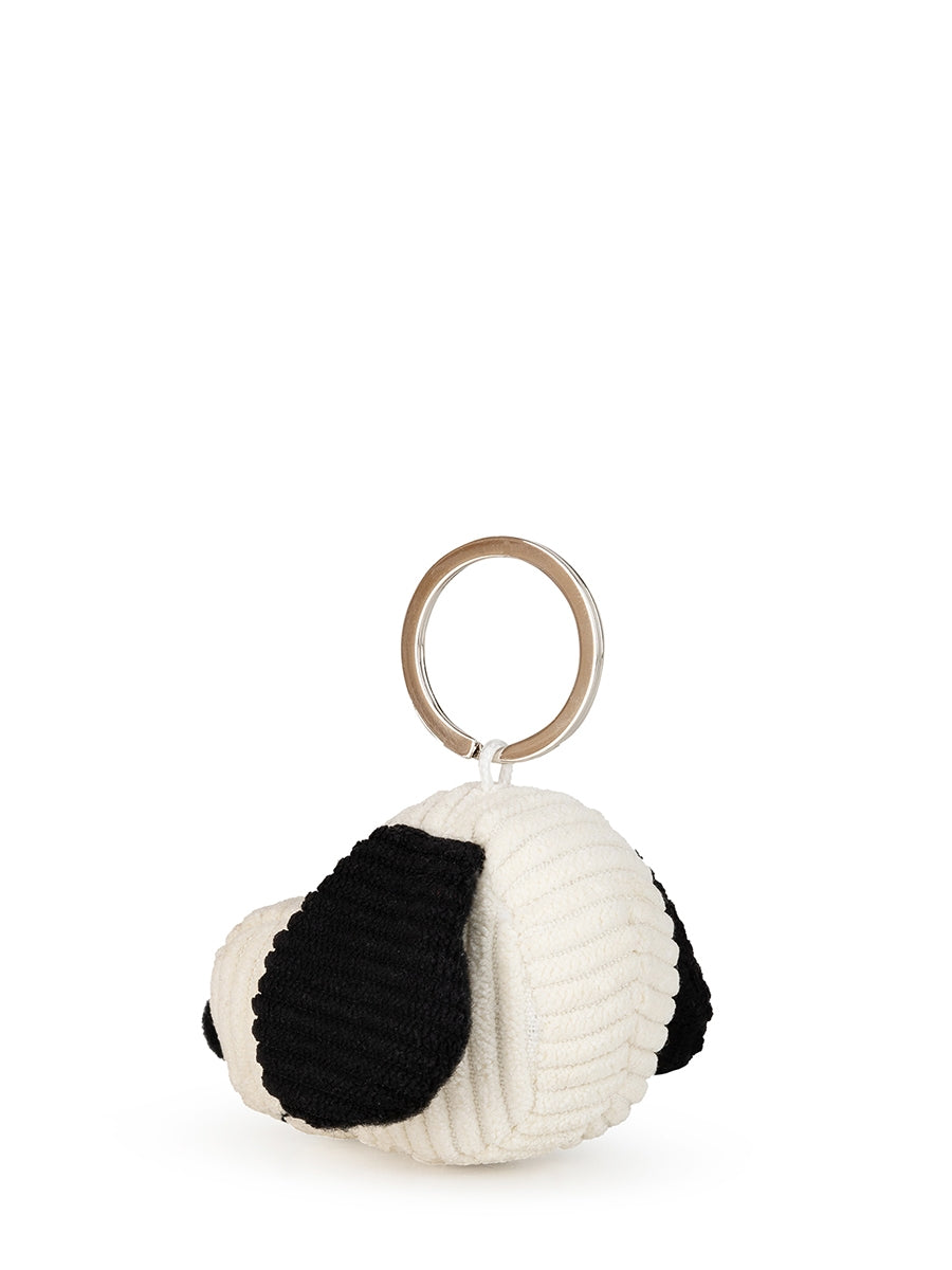 Snoopy Head Corduroy Cream keychain - 4,5 cm - 2 | Cream