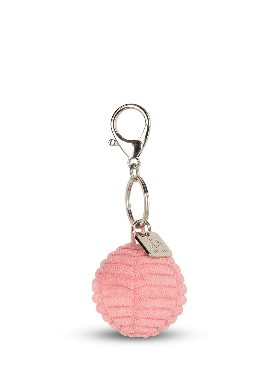 Smiley Keychain ECO Corduroy - 4,5 cm - 2 | Bubblegum Pink