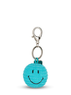 Smiley Keychain ECO Corduroy - 4,5 cm - 2 | Teal
