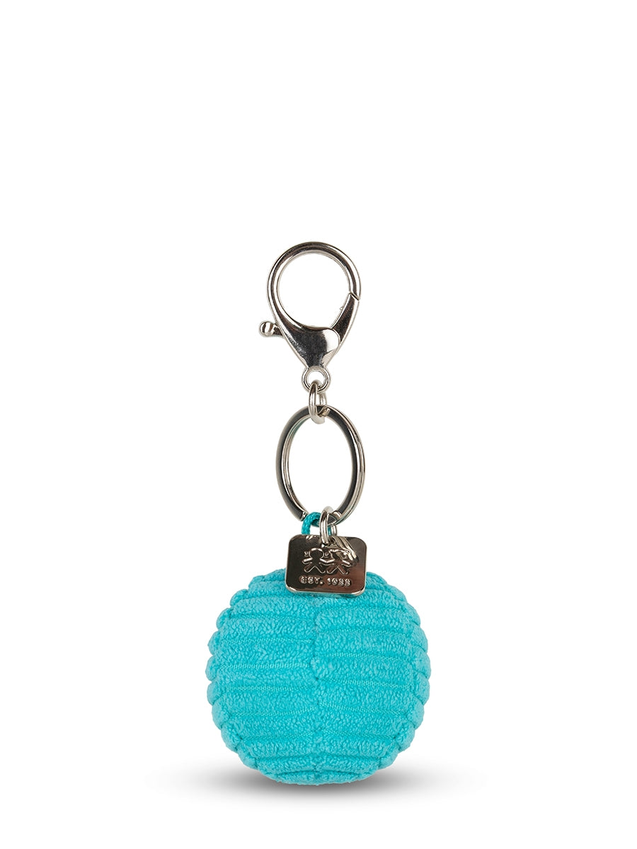 Smiley Keychain ECO Corduroy - 4,5 cm - 2 | Teal