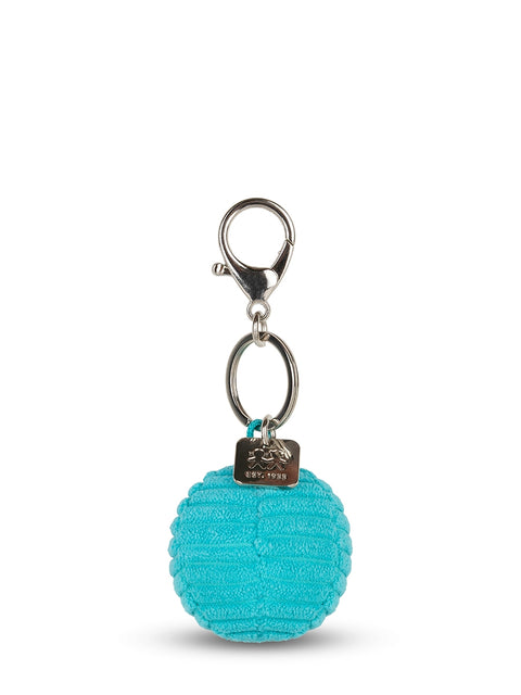 Smiley Keychain ECO Corduroy - 4,5 cm - 2 | Teal