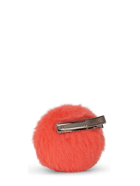 Smiley ECO Fuzzy Clip On in giftbox - 4 cm - 1,5' | Bright Coral