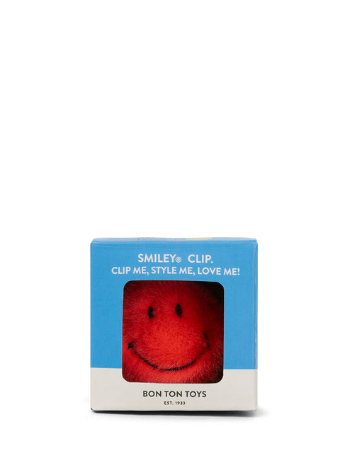 Smiley ECO Fuzzy Clip On in giftbox - 4 cm - 1,5' | Bright Coral