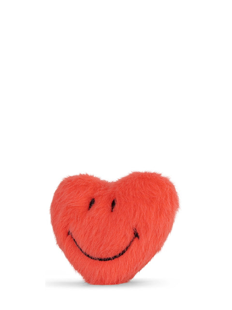 Smiley ECO Fuzzy Brooch Heart in giftbox - 5 cm - 2 | Bright Coral