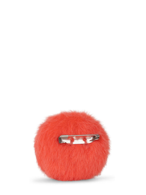 Smiley ECO Fuzzy Brooch in giftbox - 4 cm - 1,5 | Bright Coral