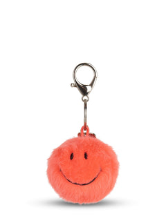 Smiley Keychain ECO Fuzzy - 5,5 cm - 2 | Bright Coral