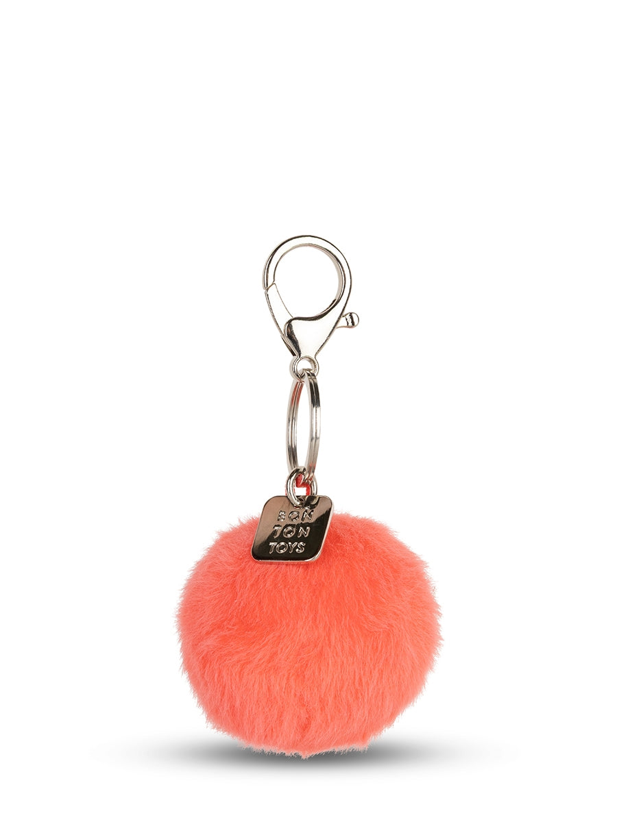 Smiley Keychain ECO Fuzzy - 5,5 cm - 2 | Bright Coral