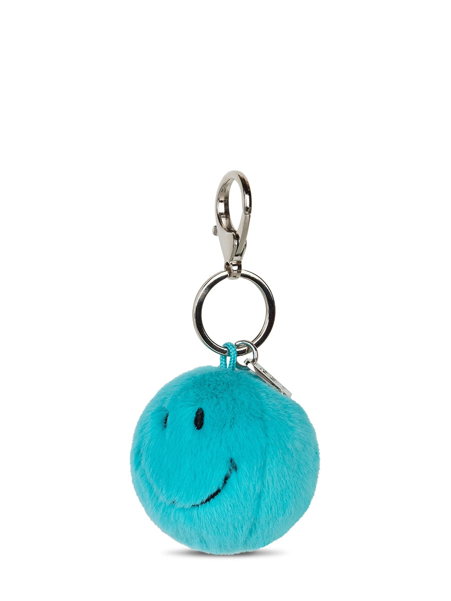 Smiley Keychain ECO Fuzzy - 5,5 cm - 2 | Teal