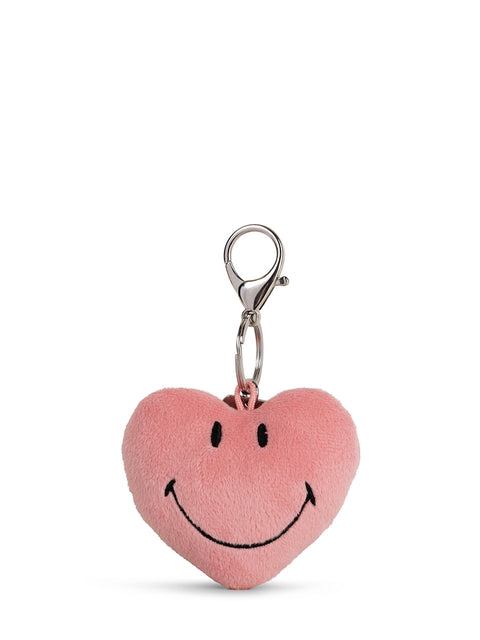 Smiley ECO Fuzzy Pink Heart Keychain - 6 cm - 2,5 | Pink