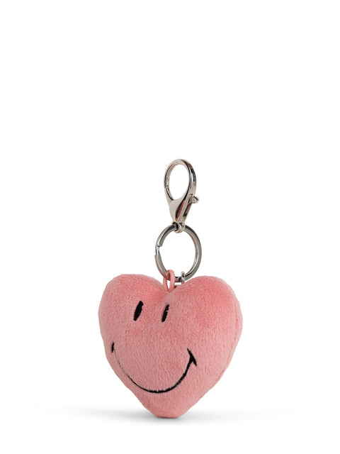 Smiley ECO Fuzzy Pink Heart Keychain - 6 cm - 2,5 | Pink