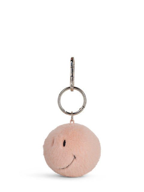 Smiley ECO Fuzzy Bag Charm - 7 cm - 3” | Light Pink