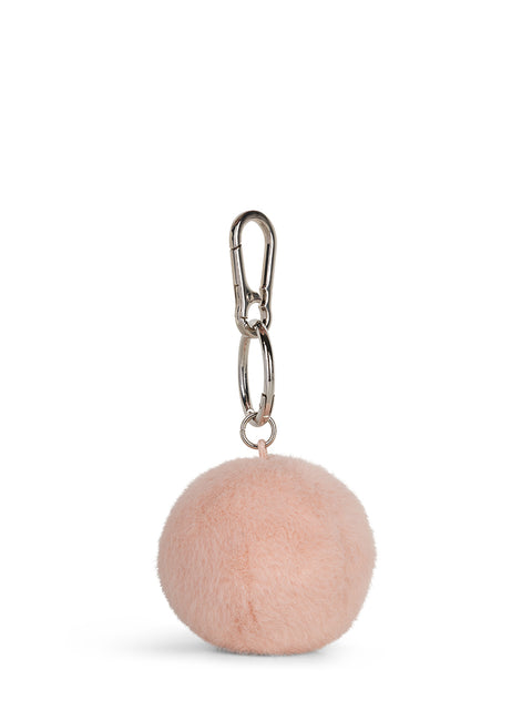 Smiley ECO Fuzzy Bag Charm - 7 cm - 3” | Light Pink