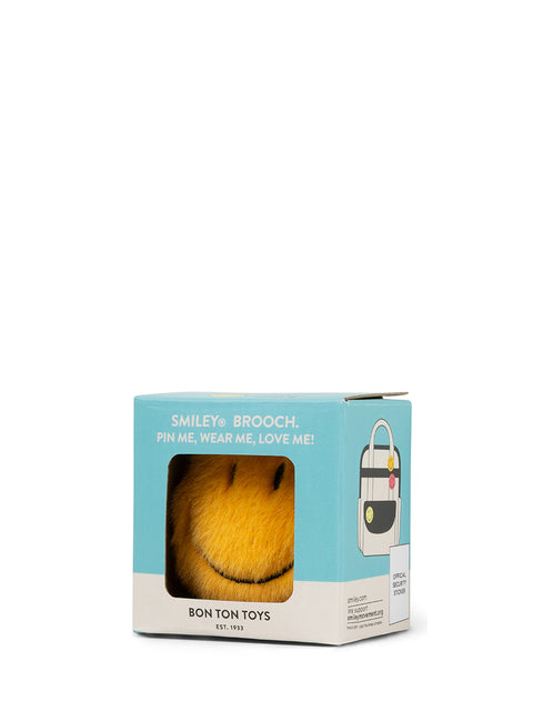 Smiley ECO Fuzzy Brooch in giftbox - 6 cm -  2,5 | Yellow