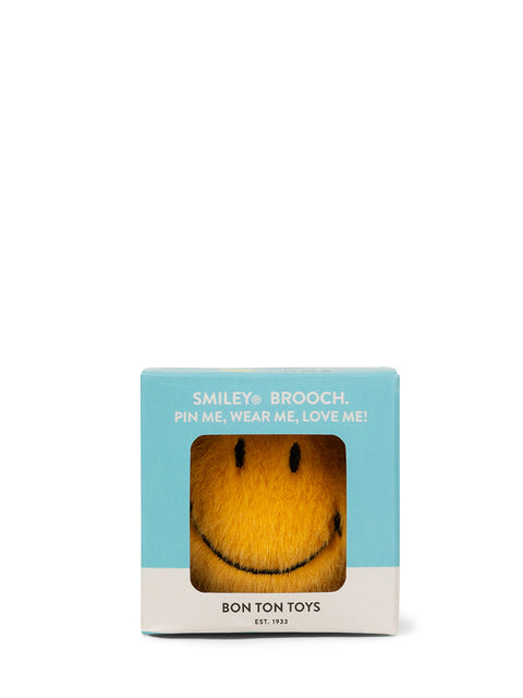 Smiley ECO Fuzzy Brooch in giftbox - 6 cm -  2,5 | Yellow