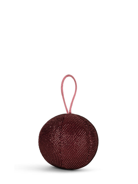 Smiley Christmas Ornament - 7 cm - 3 | Burgundy