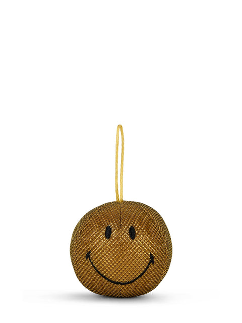Smiley Christmas Ornament - 7 cm - 3 | Gold