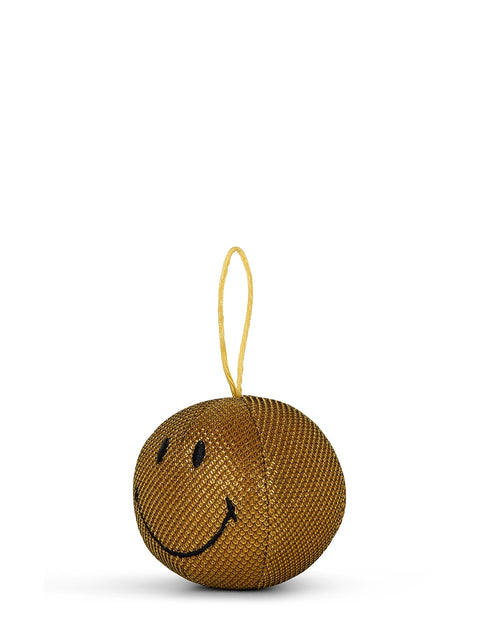 Smiley Christmas Ornament - 7 cm - 3 | Gold