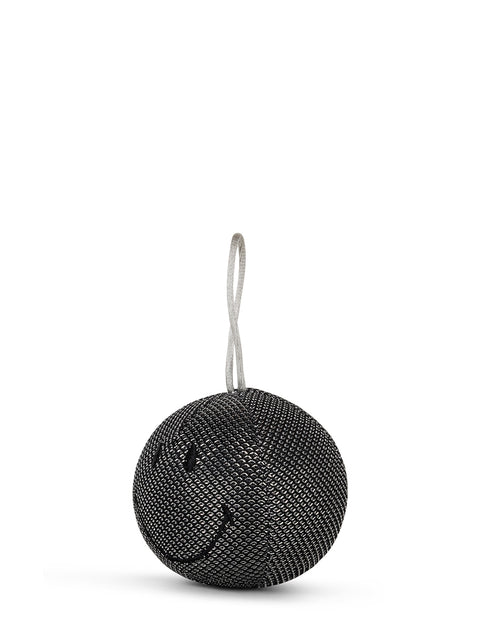 Smiley Christmas Ornament - 7 cm - 3 | Silver