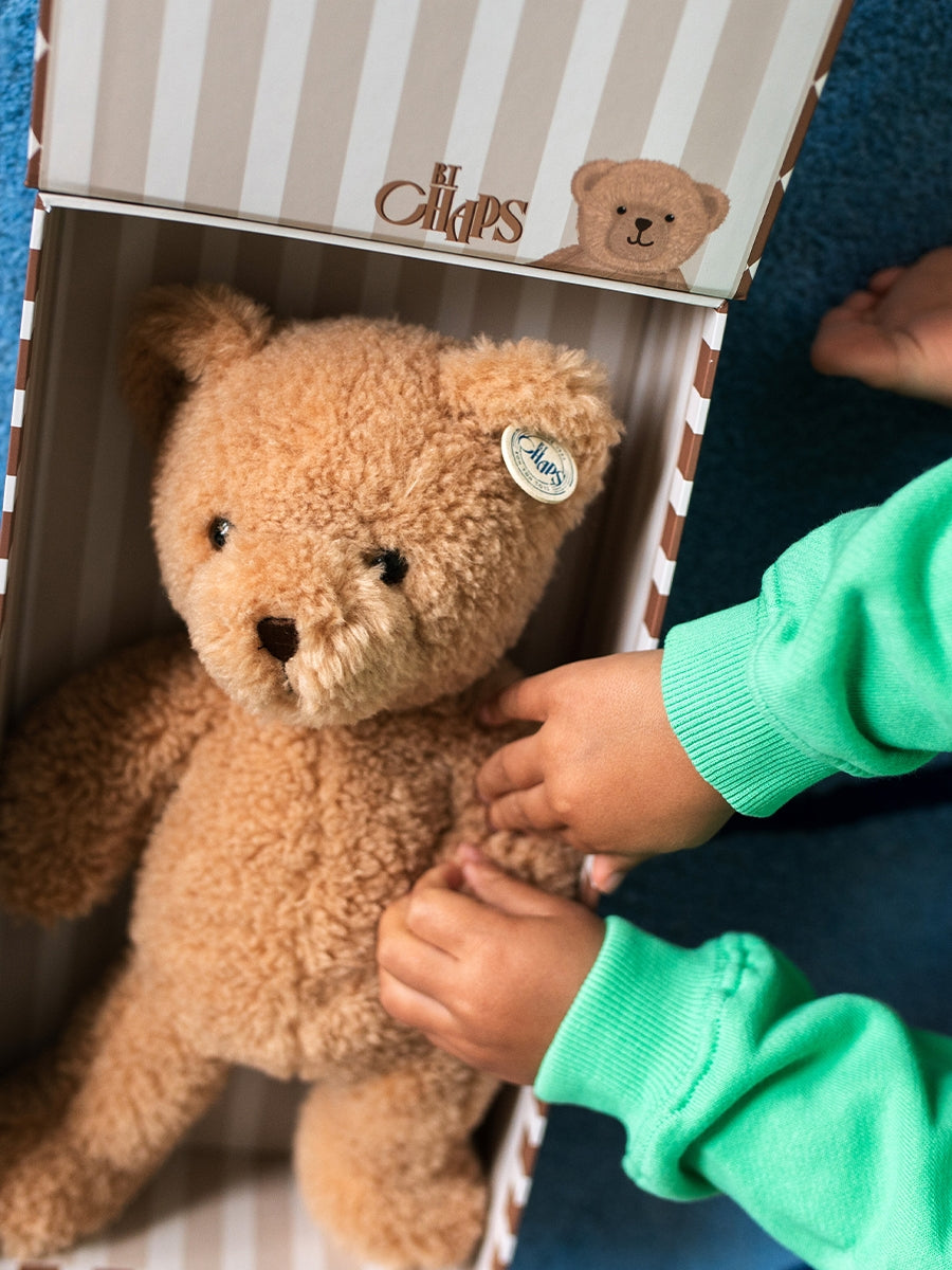 B.T. Chaps Gus the Homie Bear in giftbox 25 cm - 10'' | Light Brown