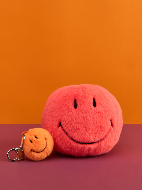Smiley Keychain ECO Fuzzy - 5,5 cm - 2 | Orange