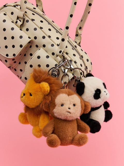 WWF ECO Fuzzy Panda Bag Charm - 13 cm - 5 | Black