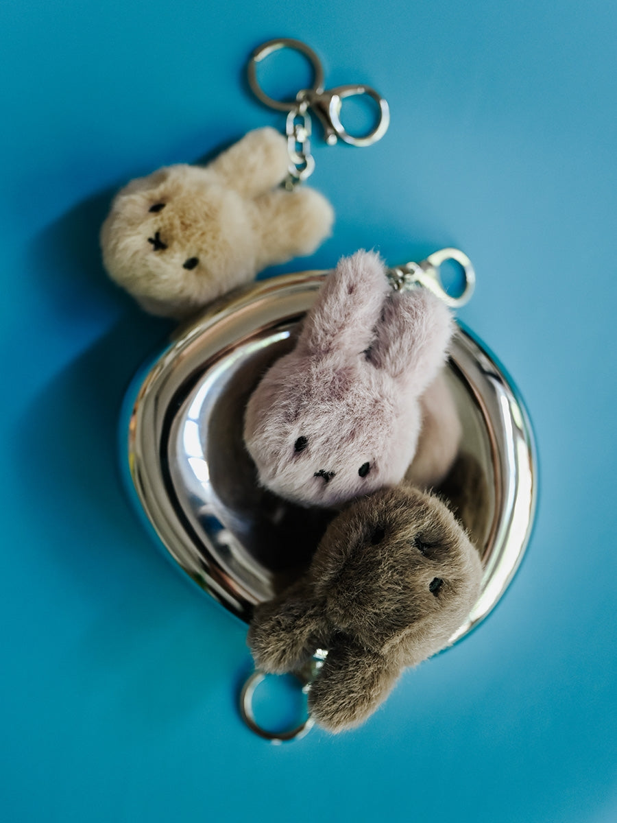 Miffy ECO Fuzzy Keychain - 8 cm - 3 | Taupe