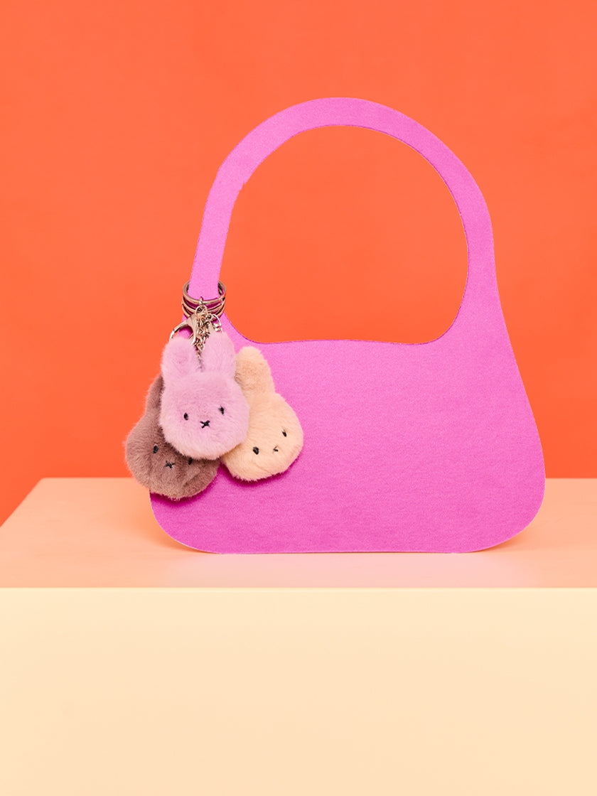 Miffy ECO Fuzzy Keychain - 8 cm - 3 | Beige